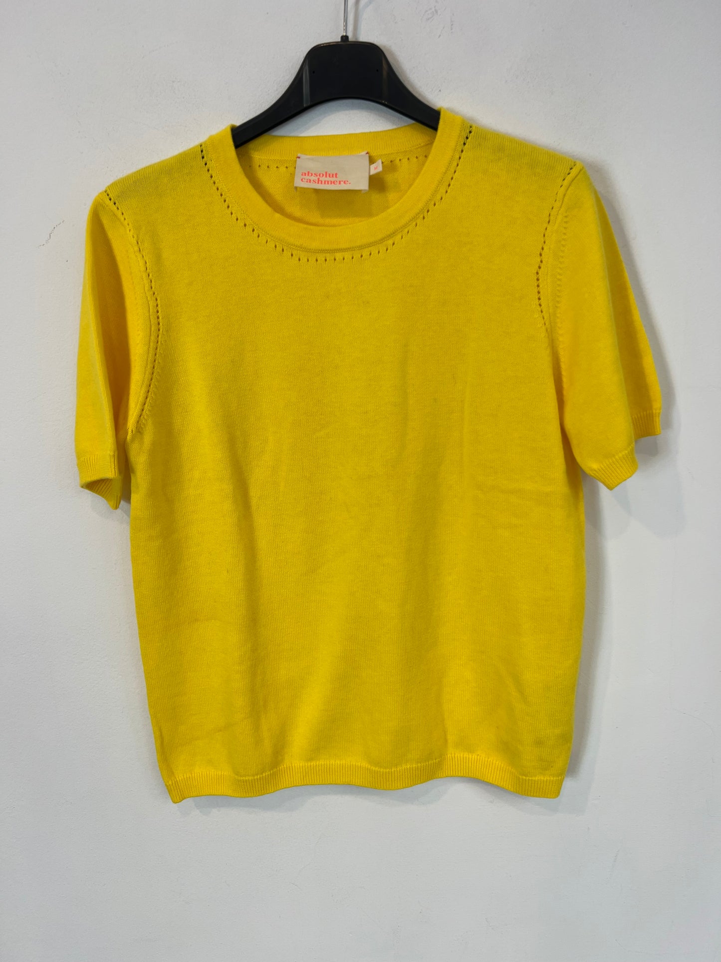 ABSOLUT CASHMERE. Yellow cotton and cashmere top. TM