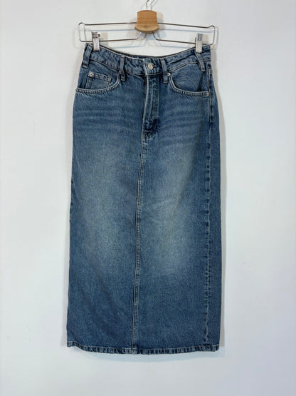 MASSIMO DUTTI. Falda denim midi