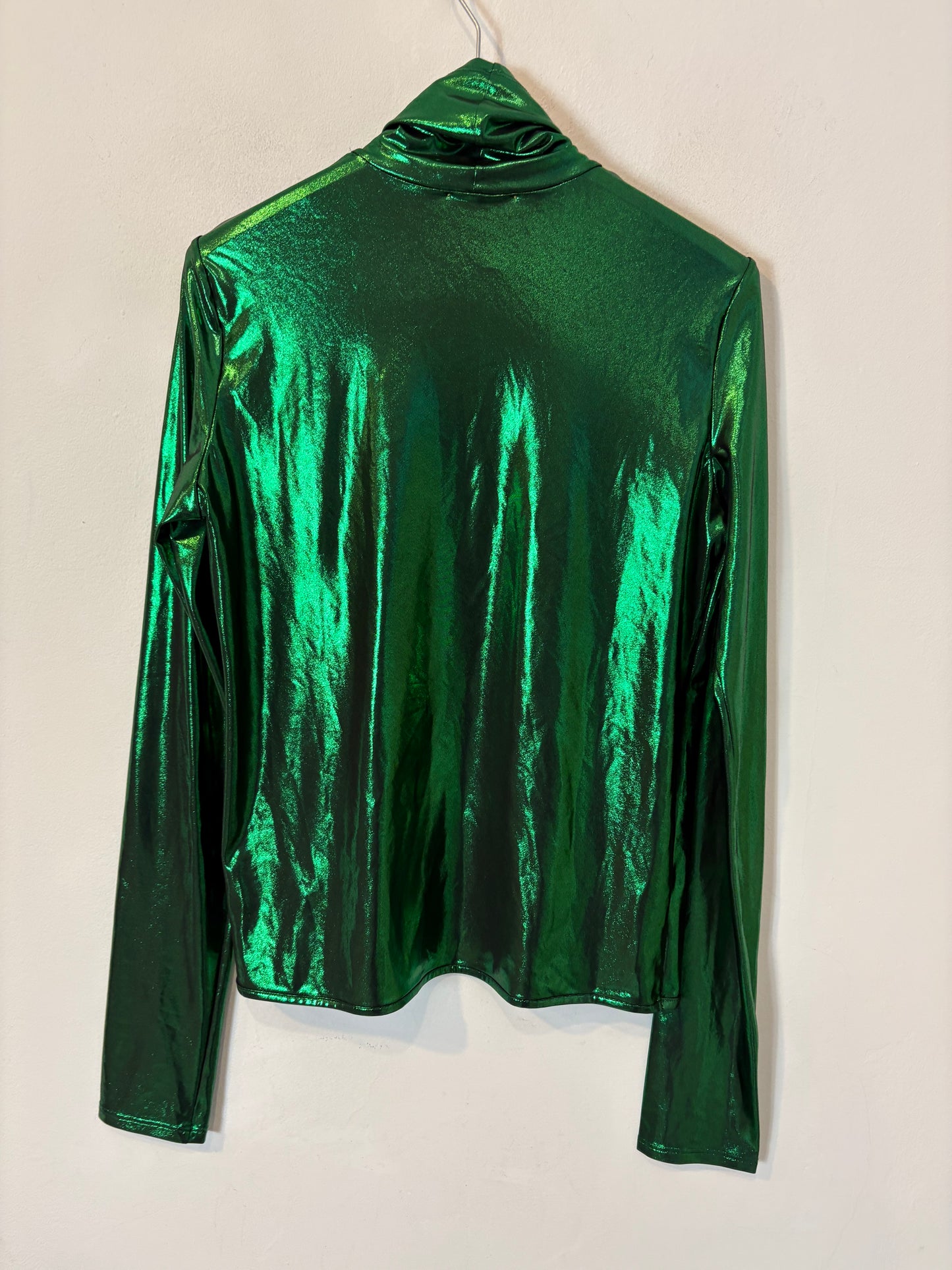FORTE FORTE. Top verde metalizado