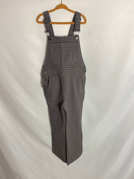 ZARA. Girls' checked dungarees. Size 8