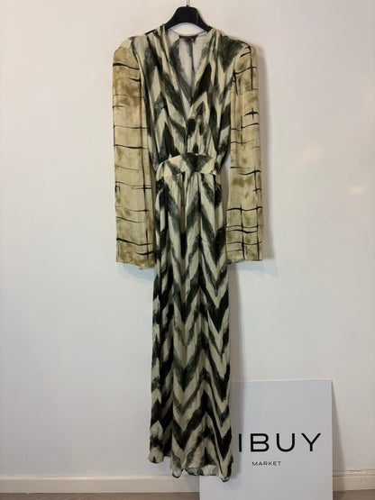 IQ COLLECTION. Vestido largo fluido estampado