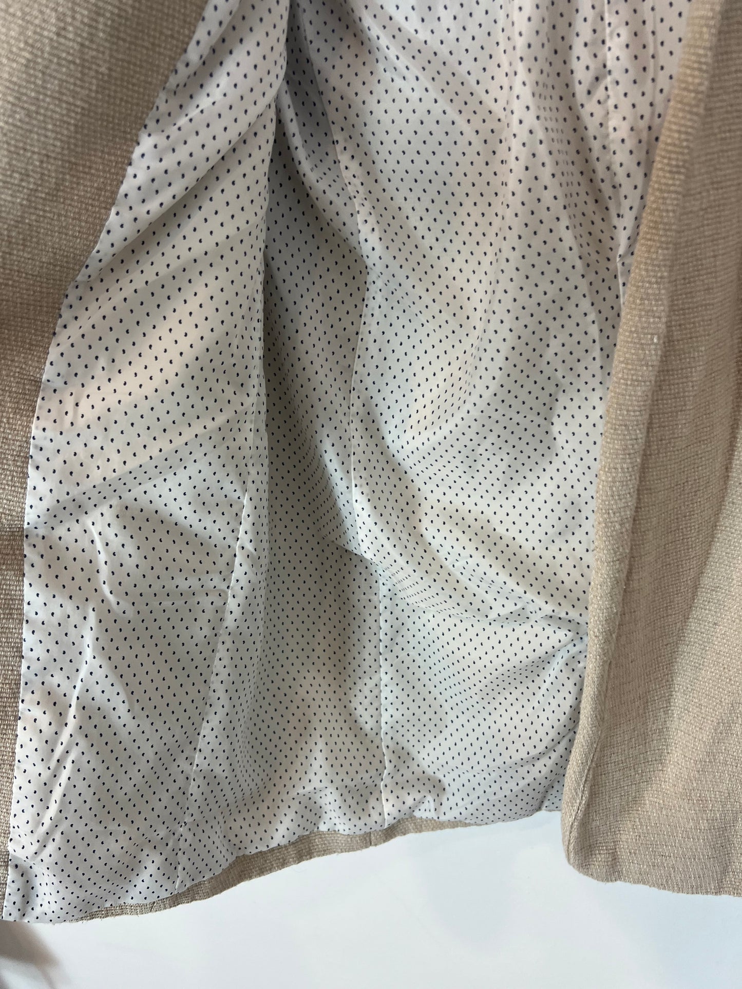 ZARA. Chaqueta beige textura T S