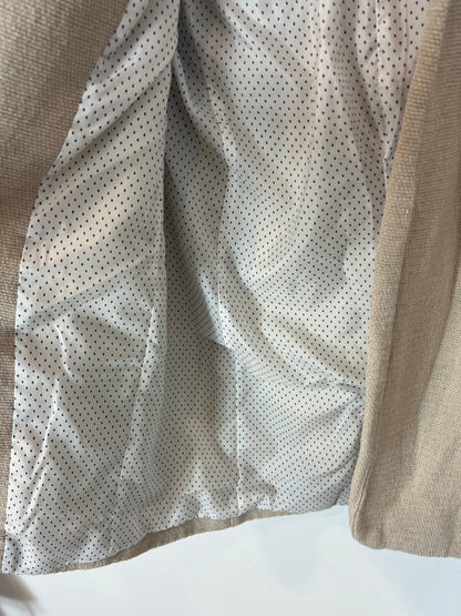 ZARA. Chaqueta beige textura T S