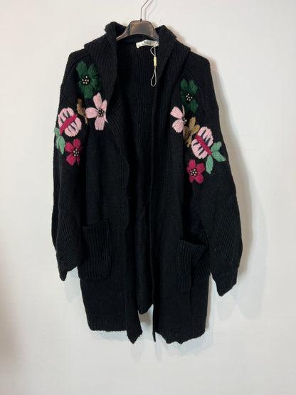 OSLEY. Black embroidered cardigan TU(M)