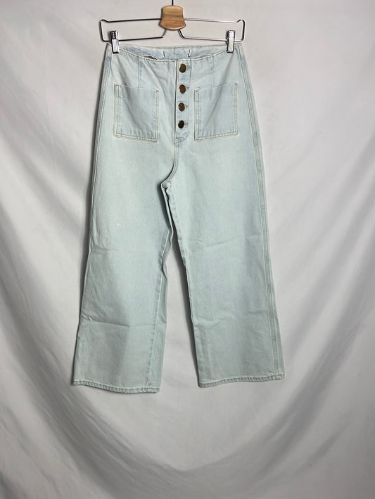 OTRAS. Denim culotte botones dorados. T XS(Tara)