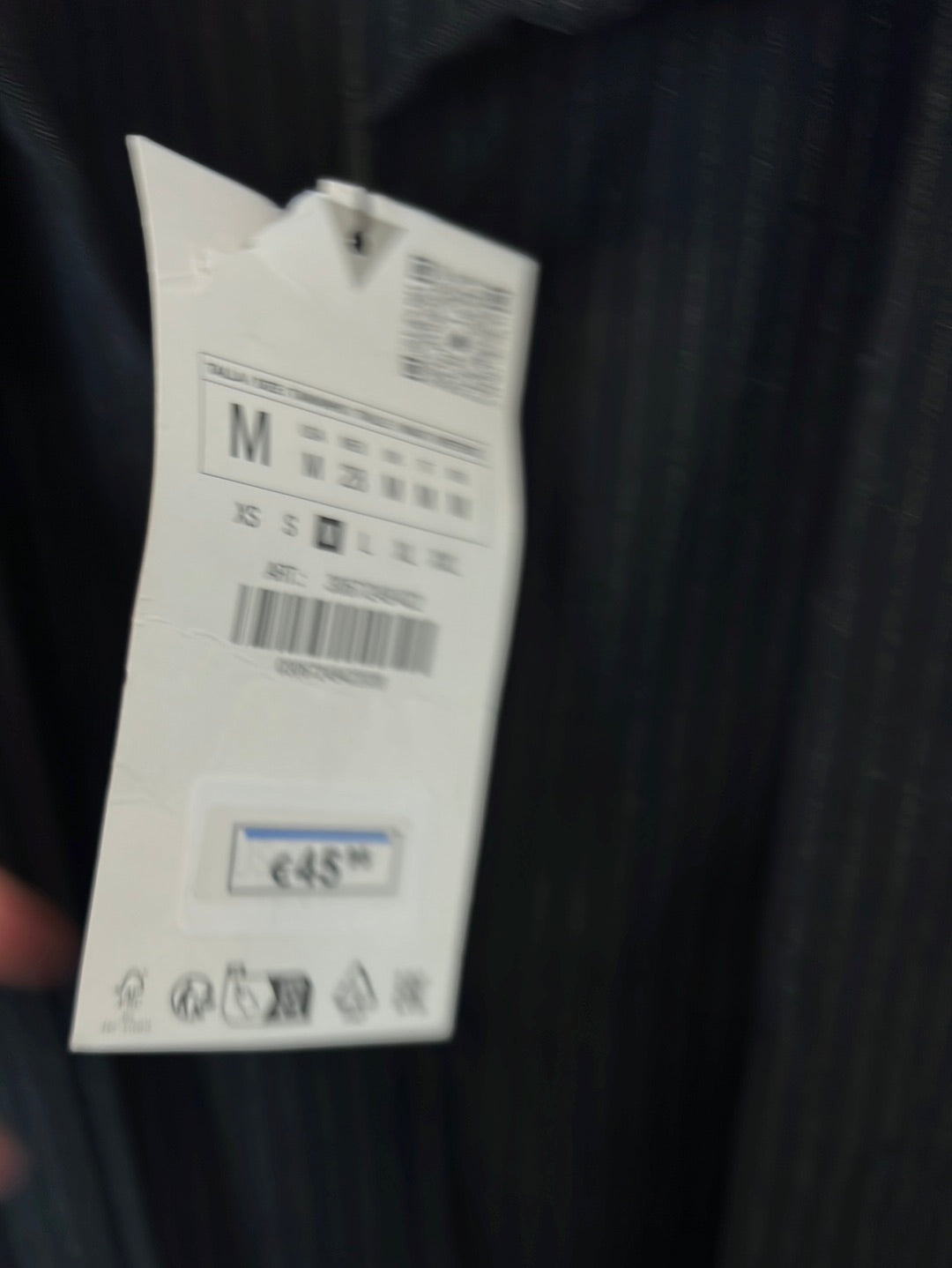 ZARA. Blue striped short jumpsuit TM