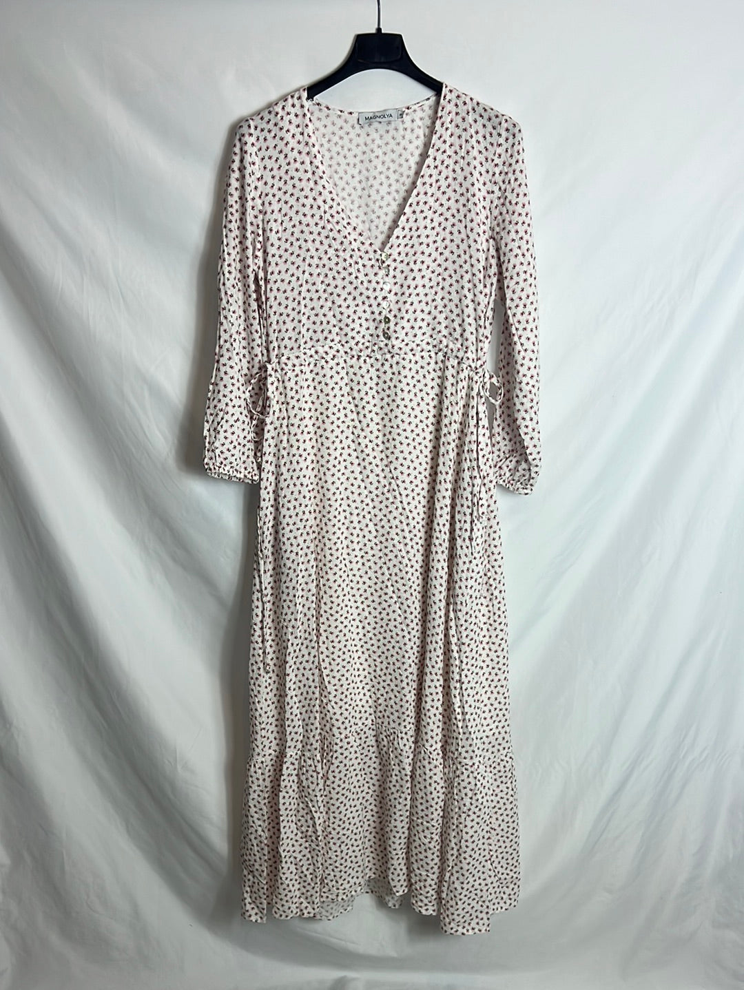 MAGNOLYA. Floral midi dress. Size 0 (S)