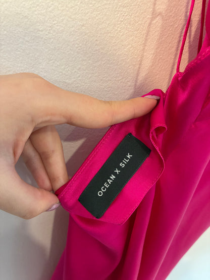OCEAN X SILK. Vestido seda fucsia