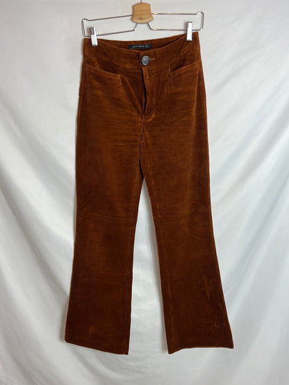 ZARA. Wide-leg corduroy trousers. TS