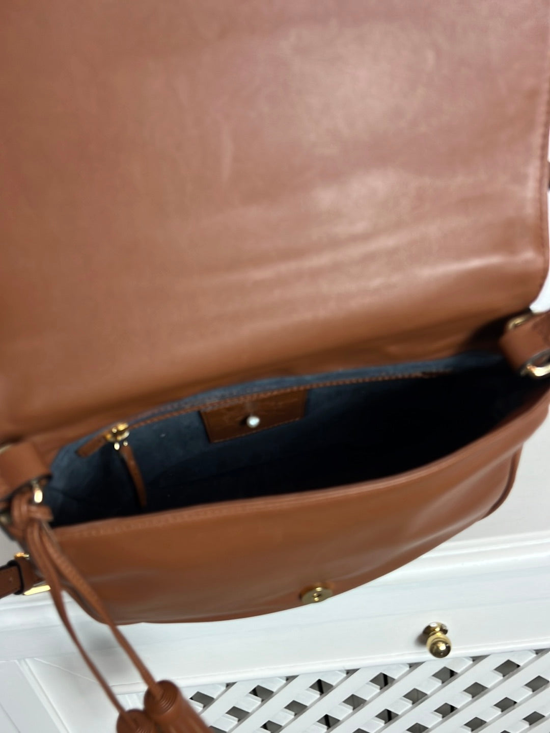 LA FIVE. Bolso marrón piel