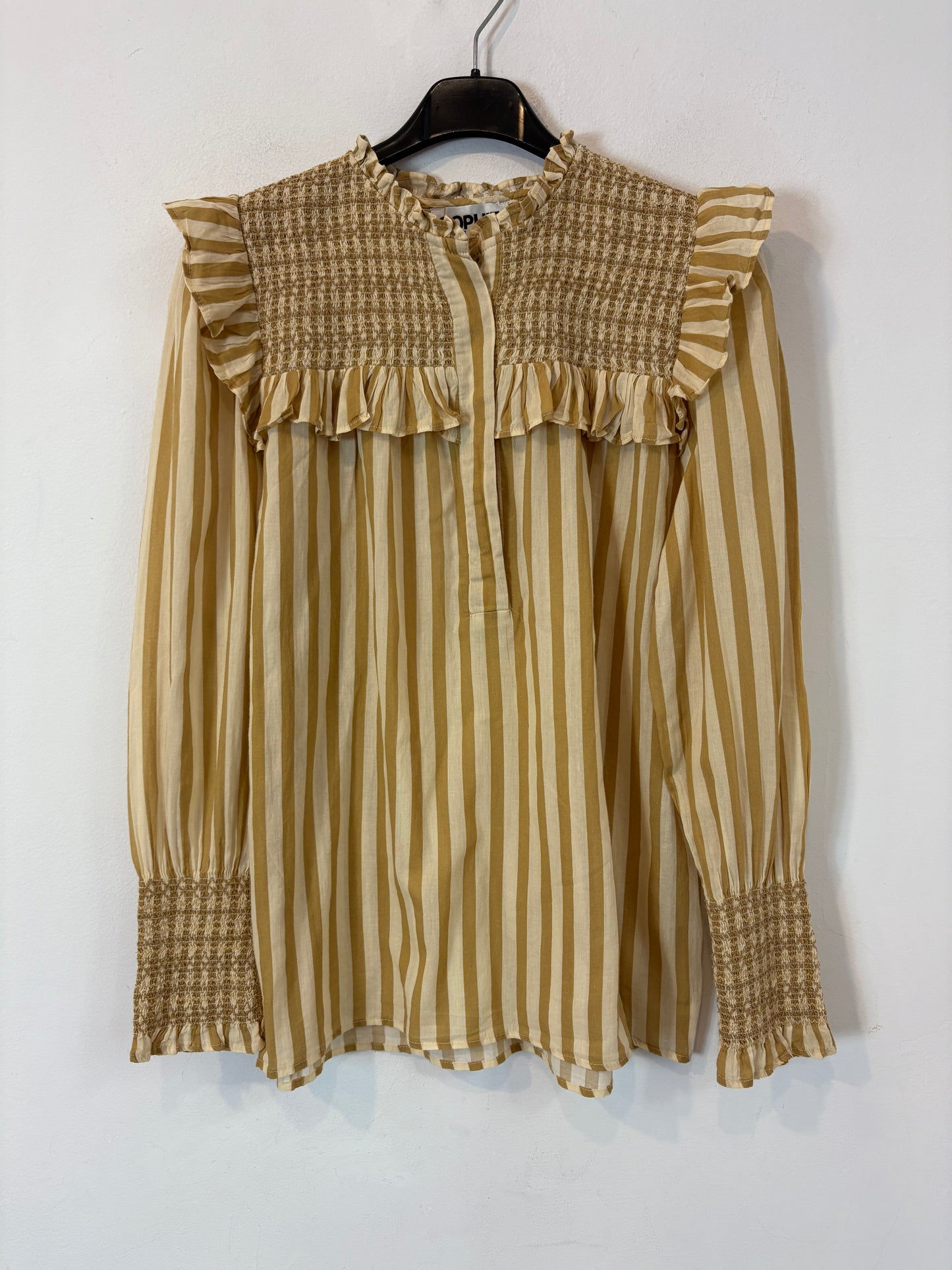 SOPHIE & LUCIE. Blusa rayas y nido de abeja