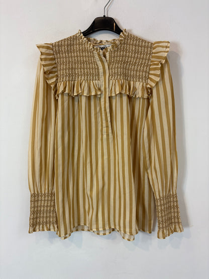 SOPHIE & LUCIE. Blusa rayas y nido de abeja