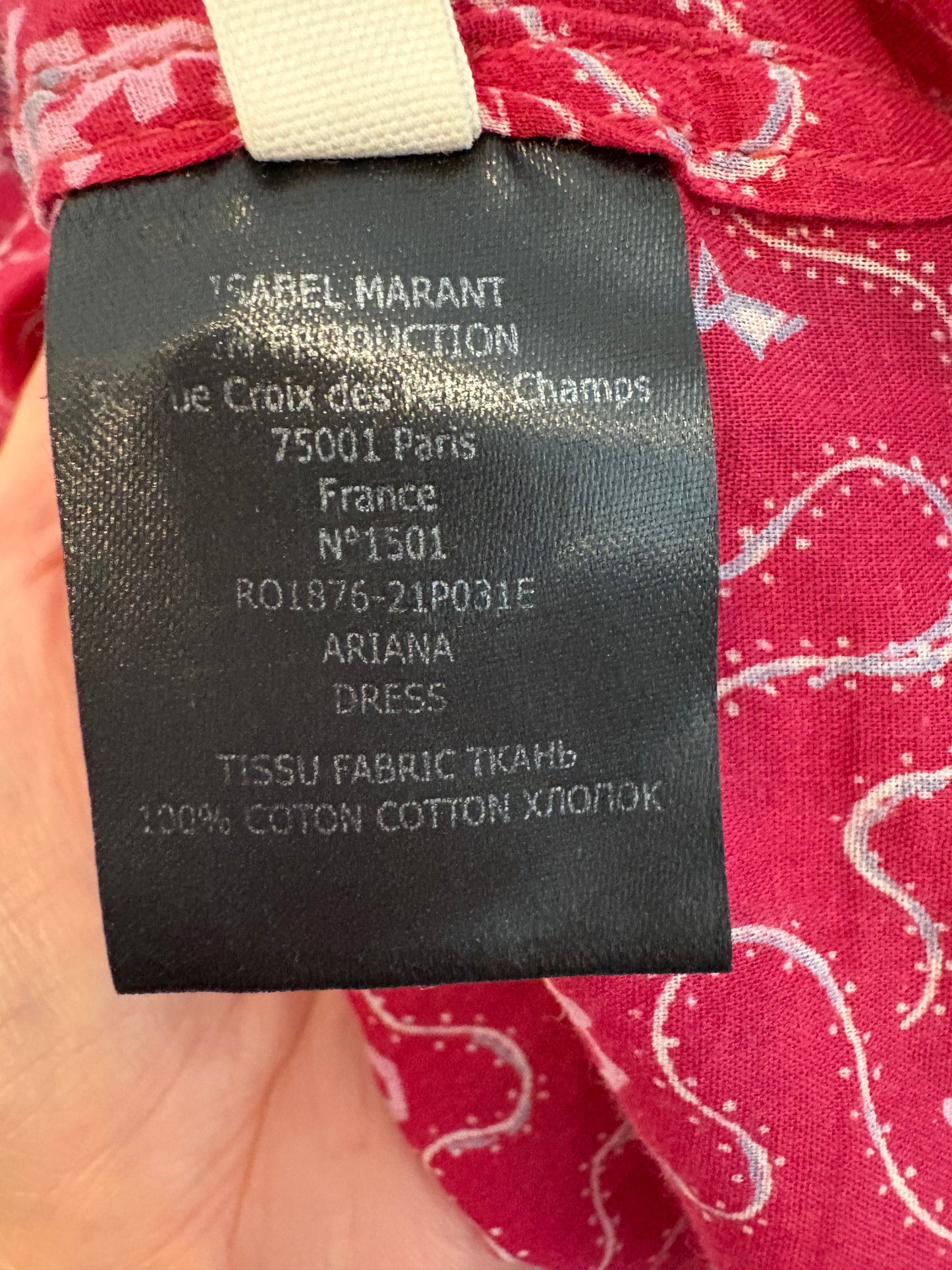 ISABEL MARANT . Vestido largo estampado detalles cintura