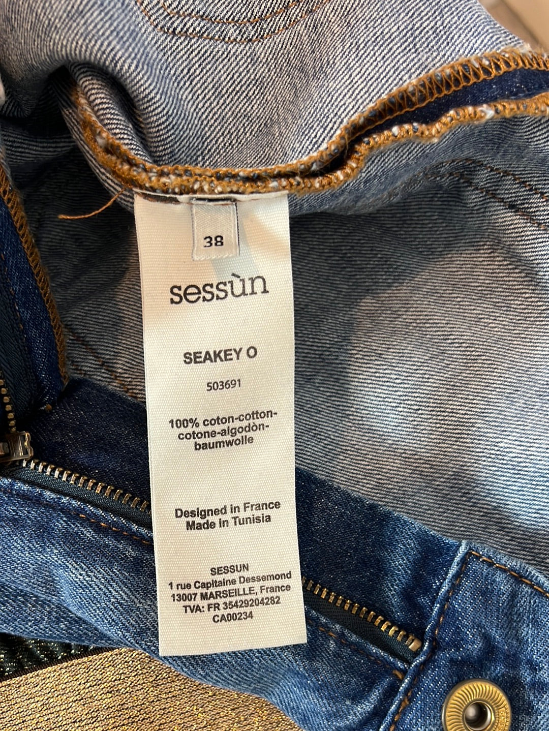 SESSUN. Pantalón denim culotte T.38