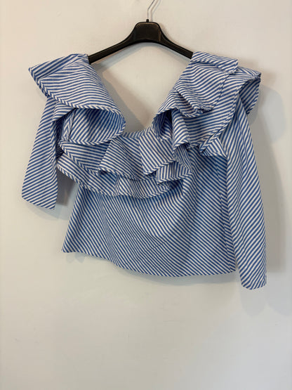 OTRAS. Blusa rayas volantes