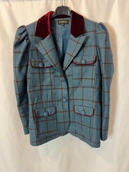 VANDERWILDE. Total look azul cuadros T.38