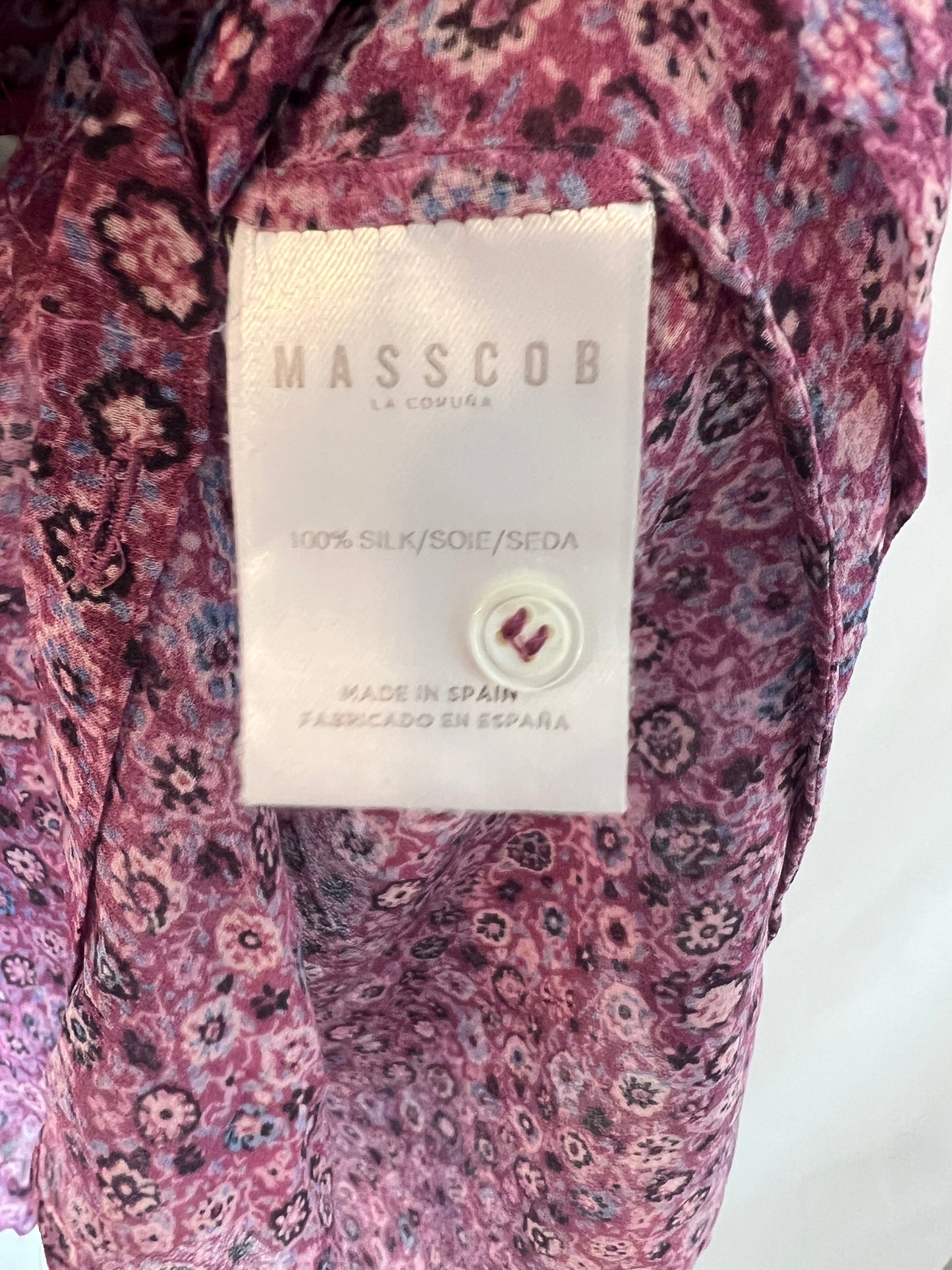 MASSCOB. Blusa seda estampada. T M