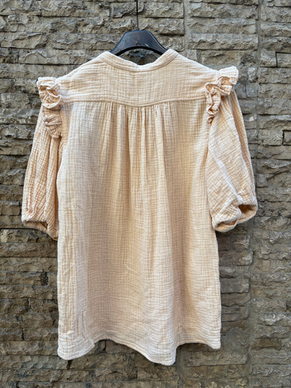MASSCOB. Blusa manga farol tono pastel