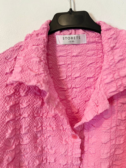 STORETS. Pink Ts/m texture blouse