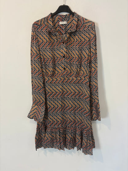 SANDRO. Vestido estampado tablas