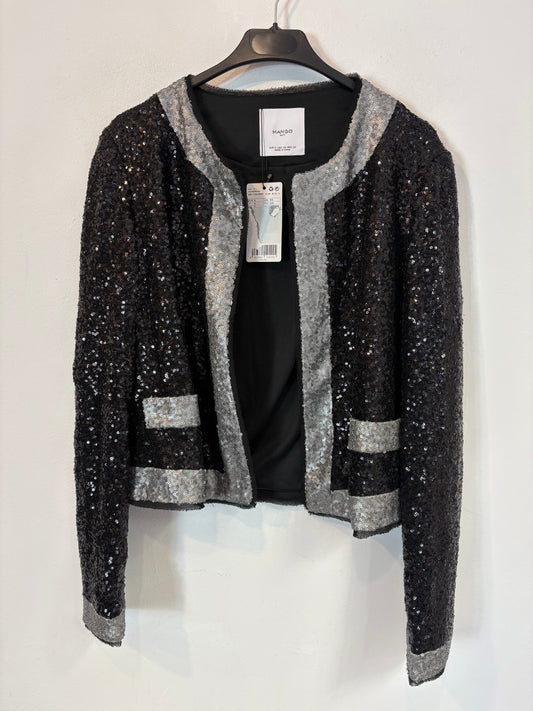 MANGO. Chaqueta lentejuelas mini