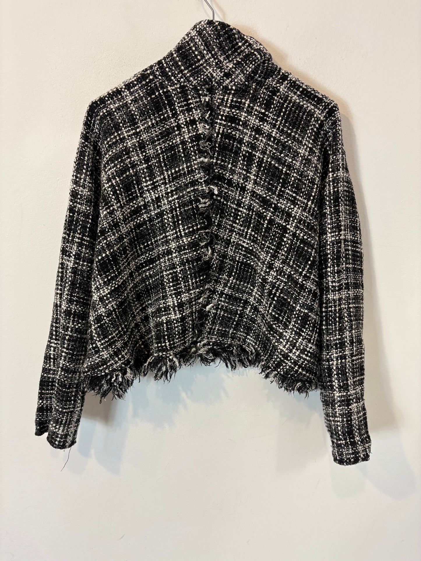 ZARA. Top tweed cropped