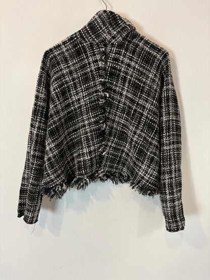 ZARA. Top tweed cropped