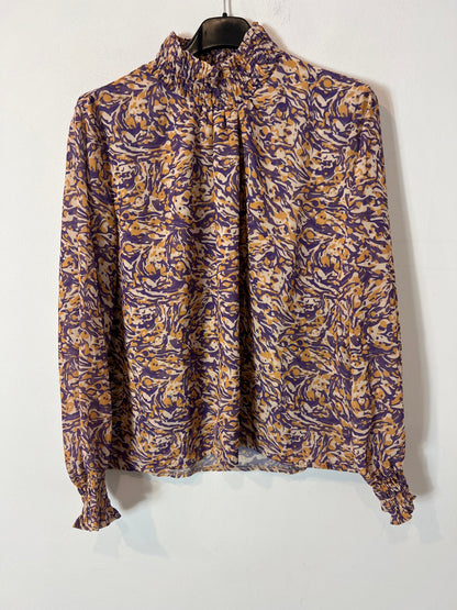 MUSCARI. Beige printed Ts blouse