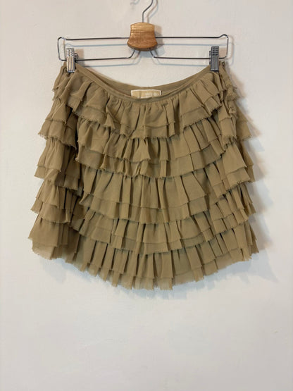 MICHAEL KORS. Falda corta seda volantes