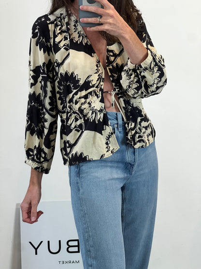 BA&SH. Blusa estampada lazadas