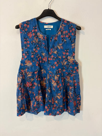 ISABEL MARANT. Blue floral top T.36