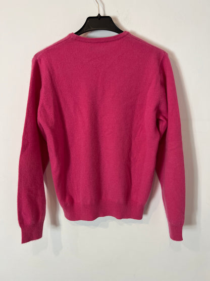EL CORTE INGLÉS. Fuchsia cashmere sweater. Size 40 (S/M)