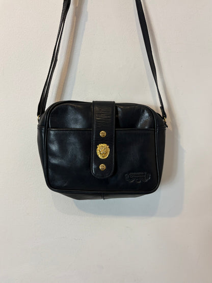 OTRAS. Bolso azul piel vintage