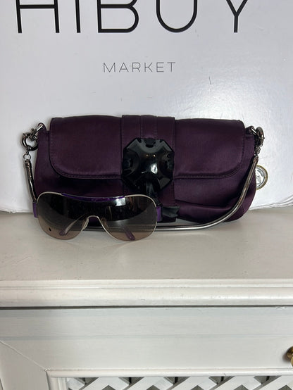 LANVIN. Bolso mini color berenjena