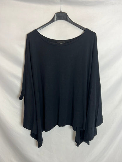 COS. Blue fluid cape-effect top. TS