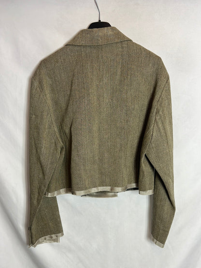 ZARA. Total look verde jaspeado. T XS