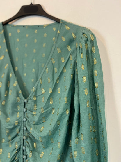 OTHERS. Green blouse with gold details Your(S)