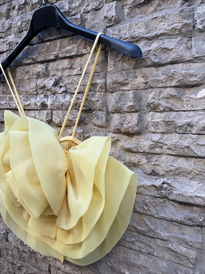 ZARA.  Crop top flor tono pastel. T M