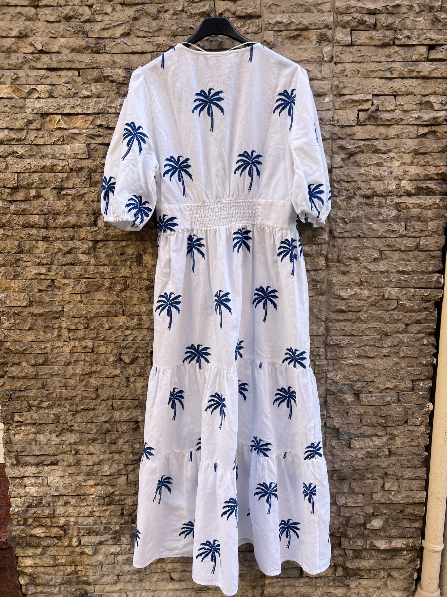 ZARA. Long dress with embroidered palm trees. TM