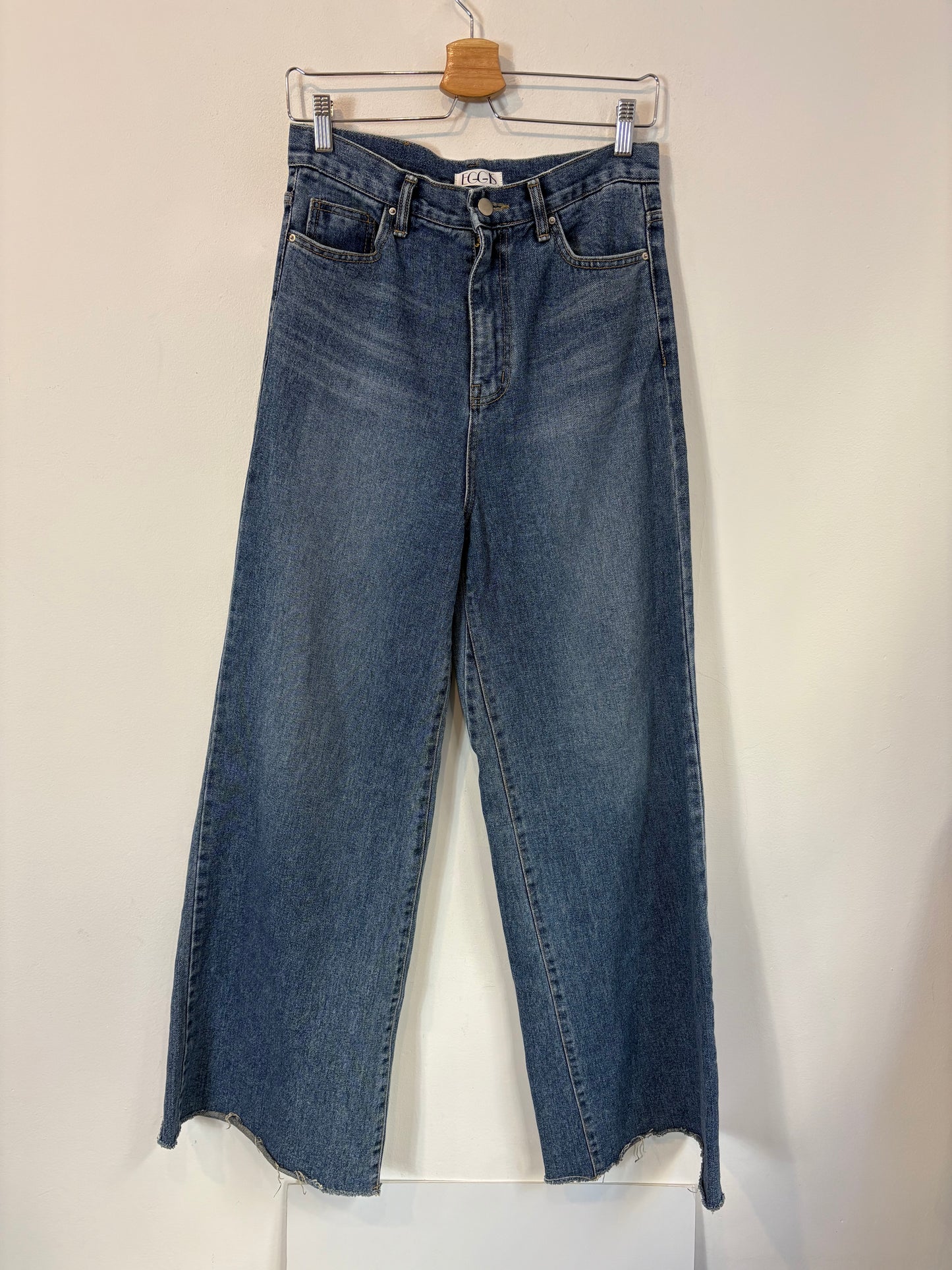 ZARA. Flowy green trousers T.xs