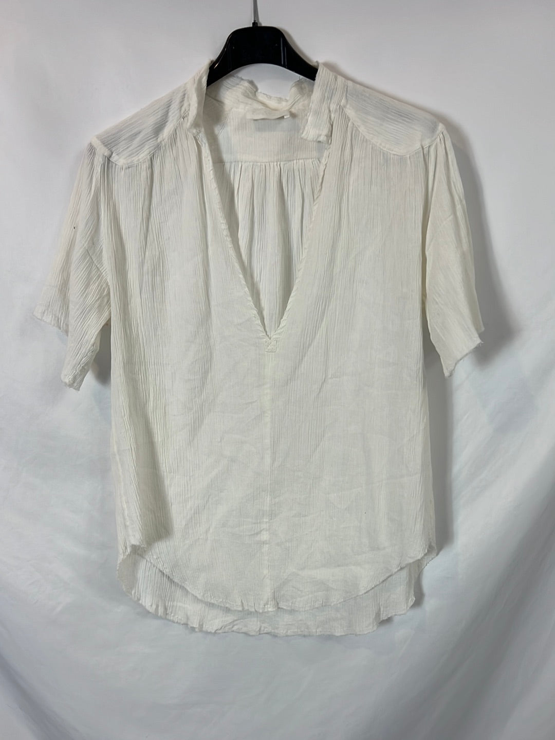 ZADIG&VOLTAIRE. Top algodón blanco textura. T M