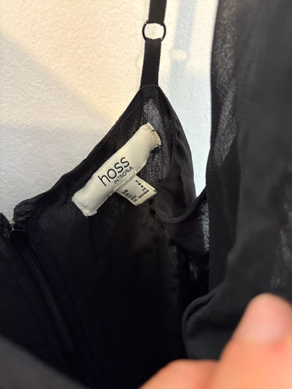Vestido midi negro lentejuelas