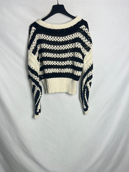 ZARA. Jersey rayas punto ancho. T M