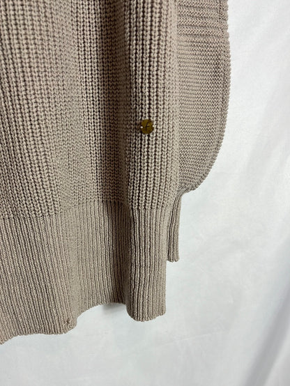 FALCONERI. Beige ruffle-neck sweater. TS