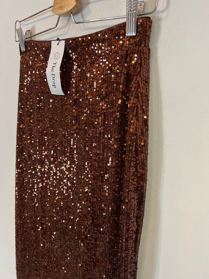 THE DROP. Falda midi lentejuelas. T XS