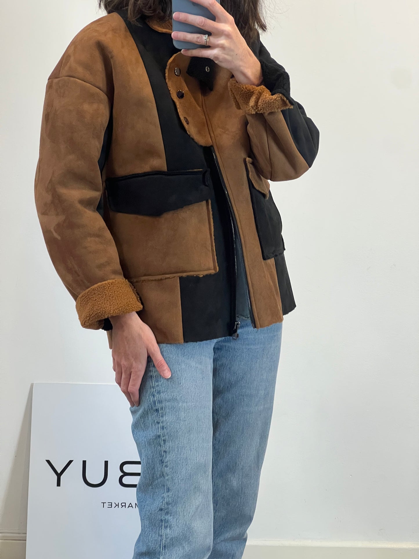 ZARA. Jacket with mottled gray wool. TS