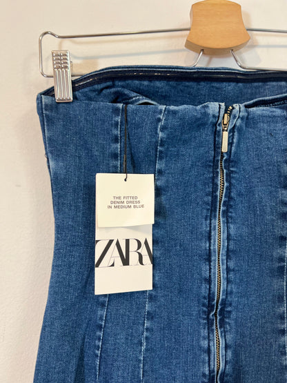 ZARA. Strapless denim dress. TM