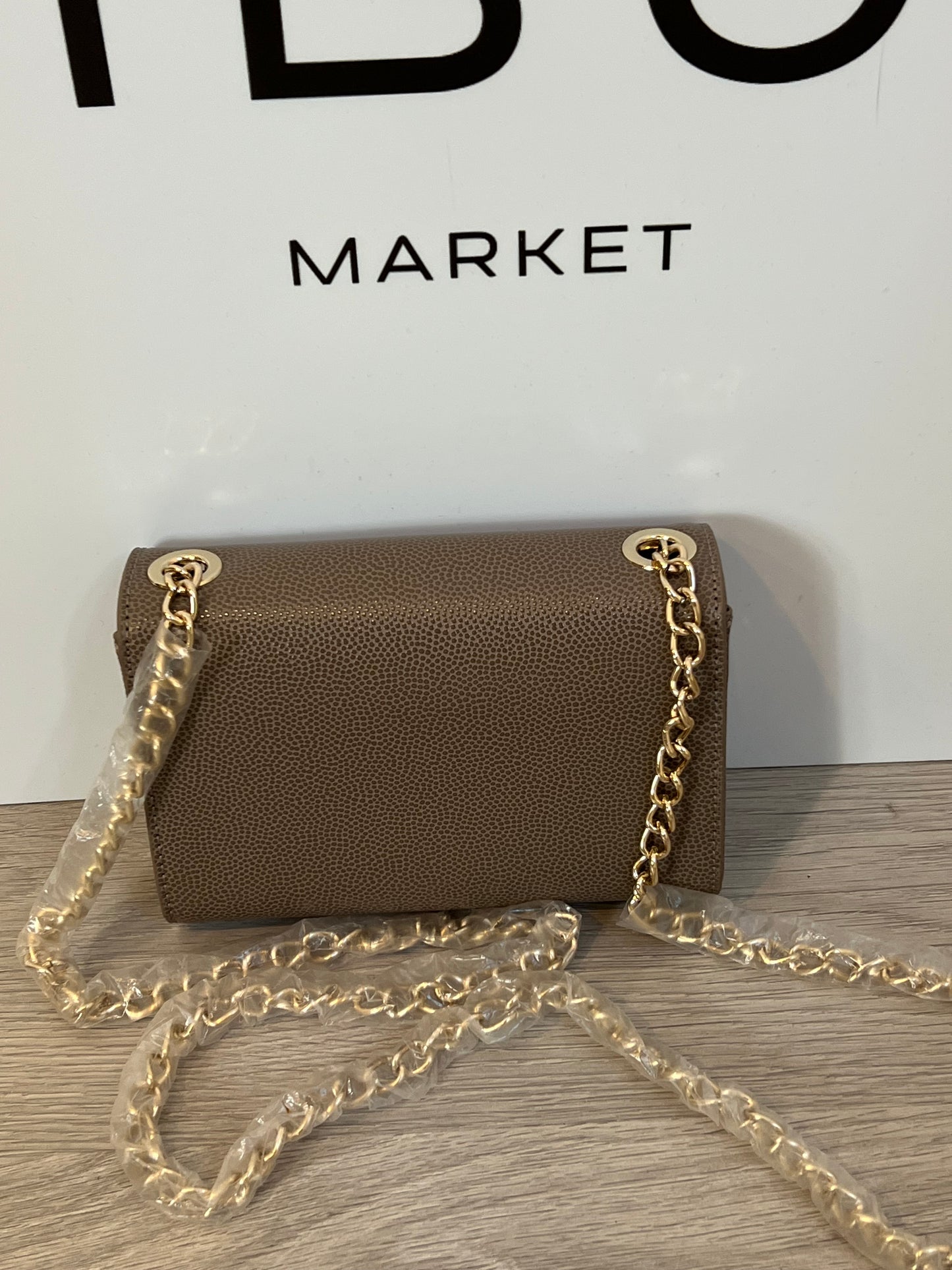 MARIO VALENTINO. Bolso efecto piel marrón