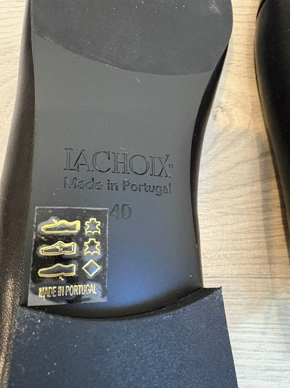 LACHOIX. Bailarina piel hebilla en negro. T 40