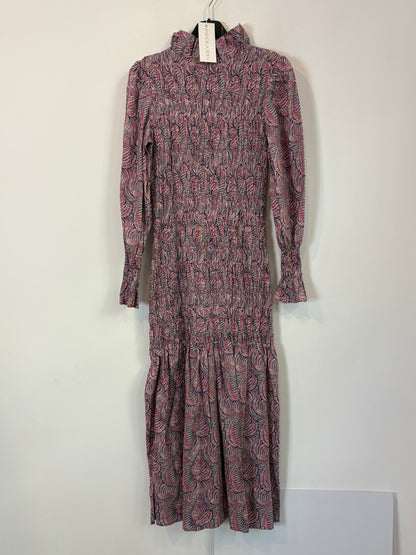 MARIA DE LA ORDEN. Vestido largo estampado nido de abeja. T S